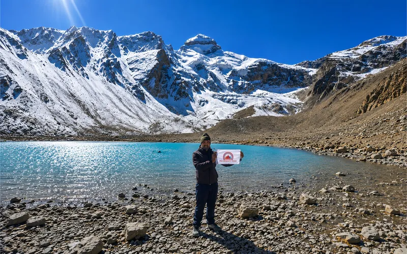 Clear mountain view during the Adi Kailash pilgrimage season