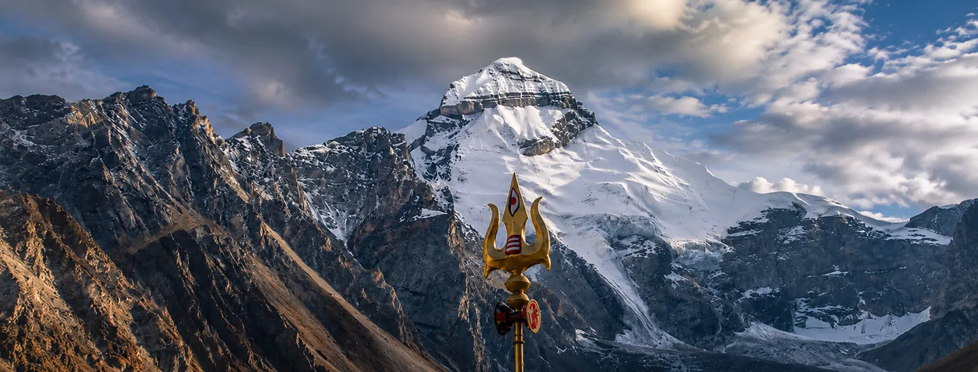 Adi Kailash style Himalayan mountain landscape in Uttarakhand
