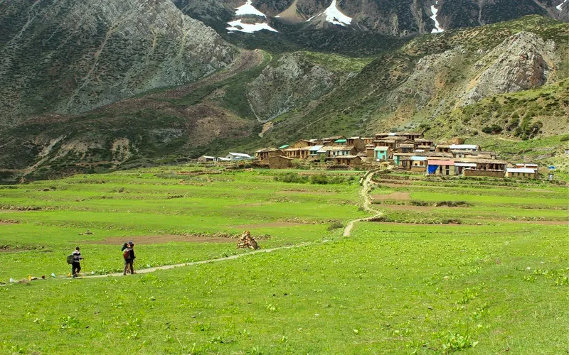 Kuti and Nabi villages in the upper Himalayan valley