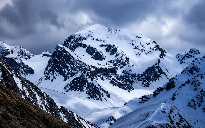 Om Parvat snow mountain darshan from Nabhidhang