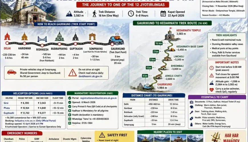 Kedarnath Yatra Route Map