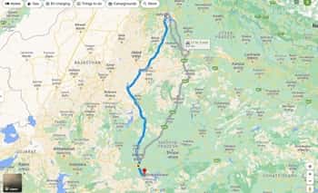 Omkareshwar Temple Route Map