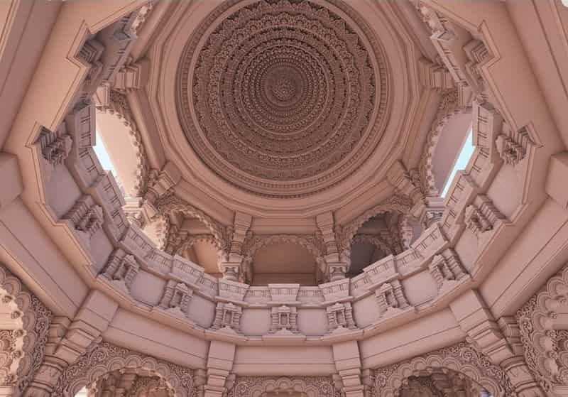 Ram Mandir Interior view of main shikhara