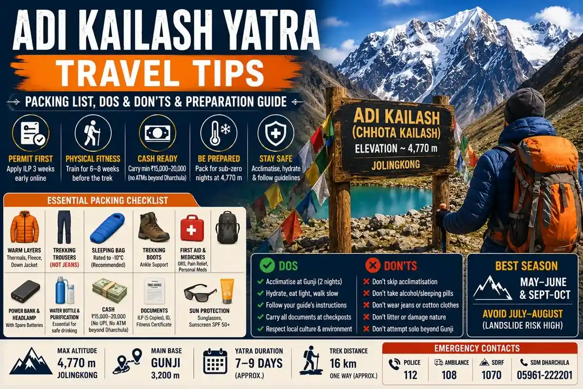 Adi Kailash Yatra Trekking Travel Tips