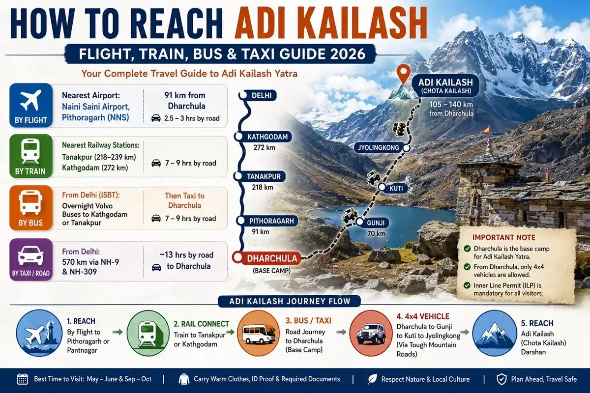 How to Reach Adi Kailash