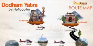 Do Dham Route Map by Helicopter