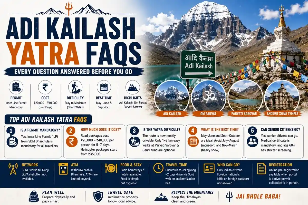 Adi Kailash Yatra FAQs